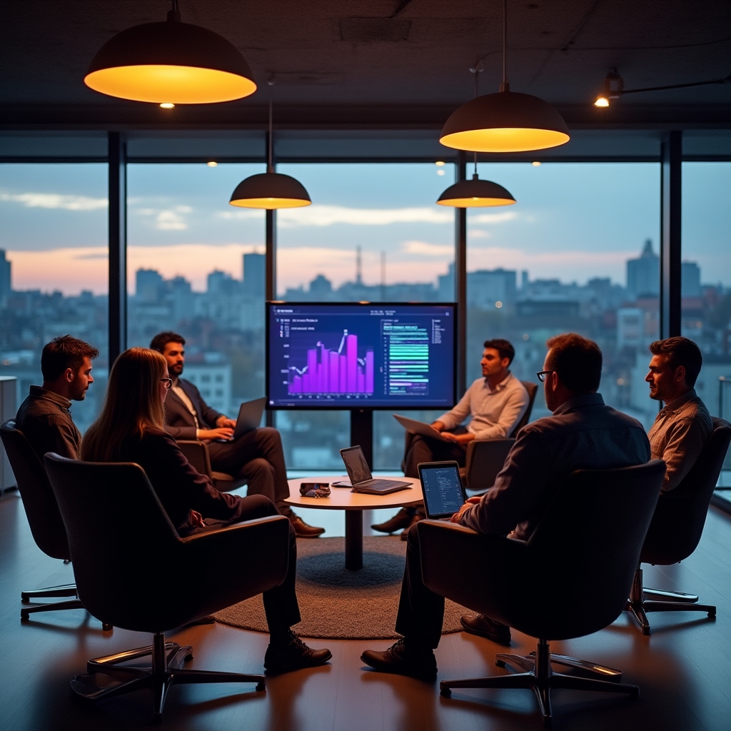 Kollaboratives Teammeeting zur Datenauswertung